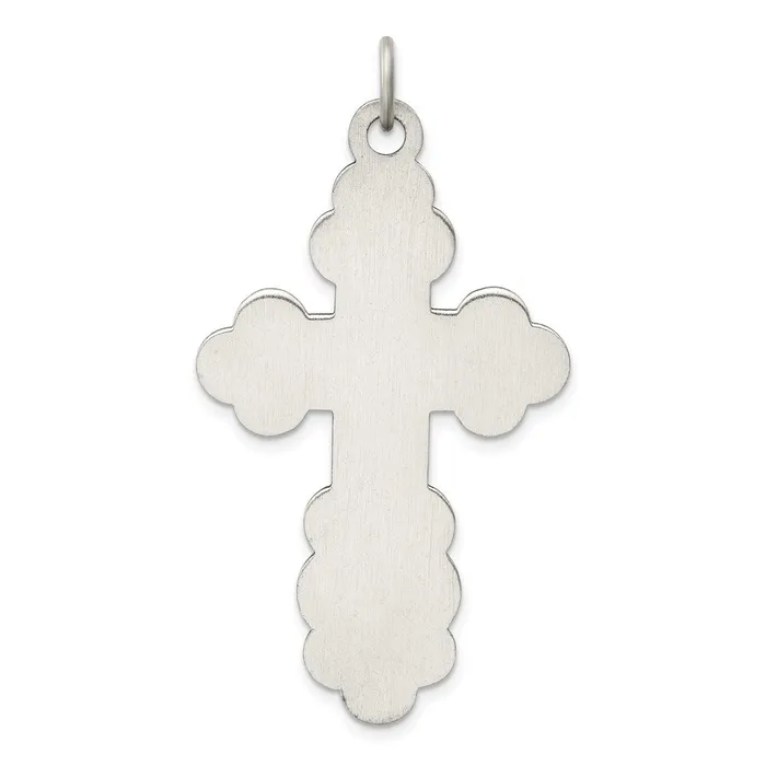 TreasureFineJewelers Rings Sterling Silver Eastern Orthodox Cross Charm