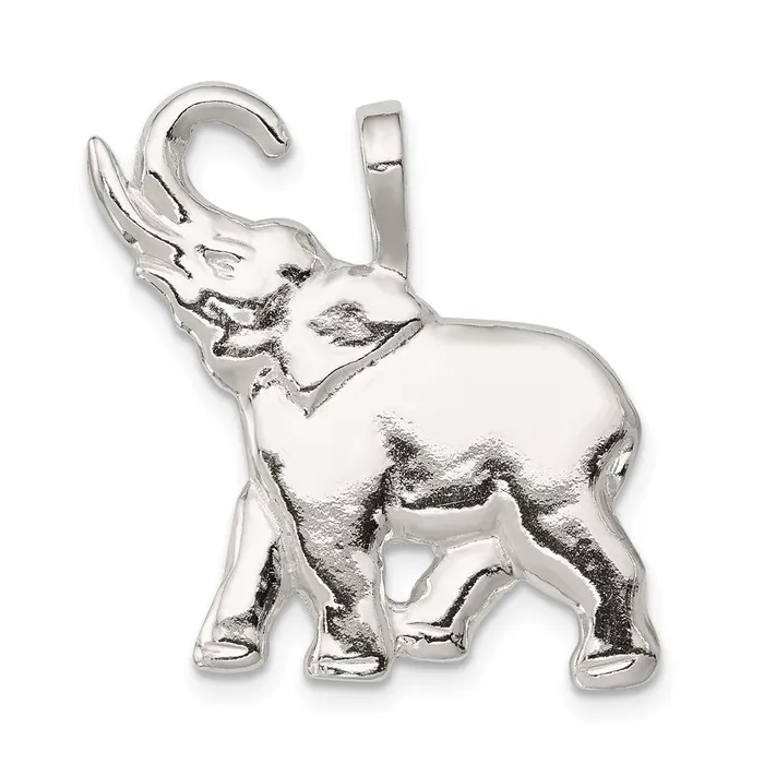 TreasureFineJewelers Rings Sterling Silver Elephant Charm