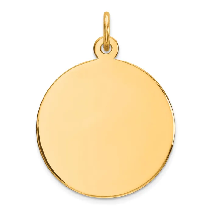 TreasureFineJewelers Rings Sterling Silver GP Engraveable Round Polished Disc Charm TreasureFineJewelers Rings Sterling Silver GP Engraveable Round Polished Disc Charm
