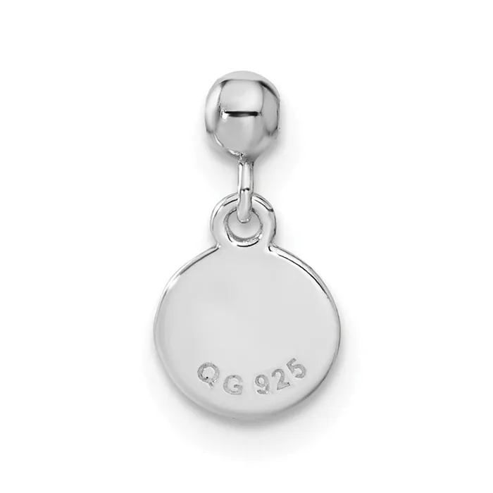 TreasureFineJewelers Rings Sterling Silver Mio Memento Enamel Dangle Soccer Ball Charm