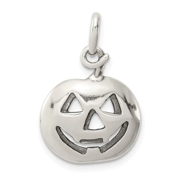TreasureFineJewelers Rings Sterling Silver Pumpkin Charm