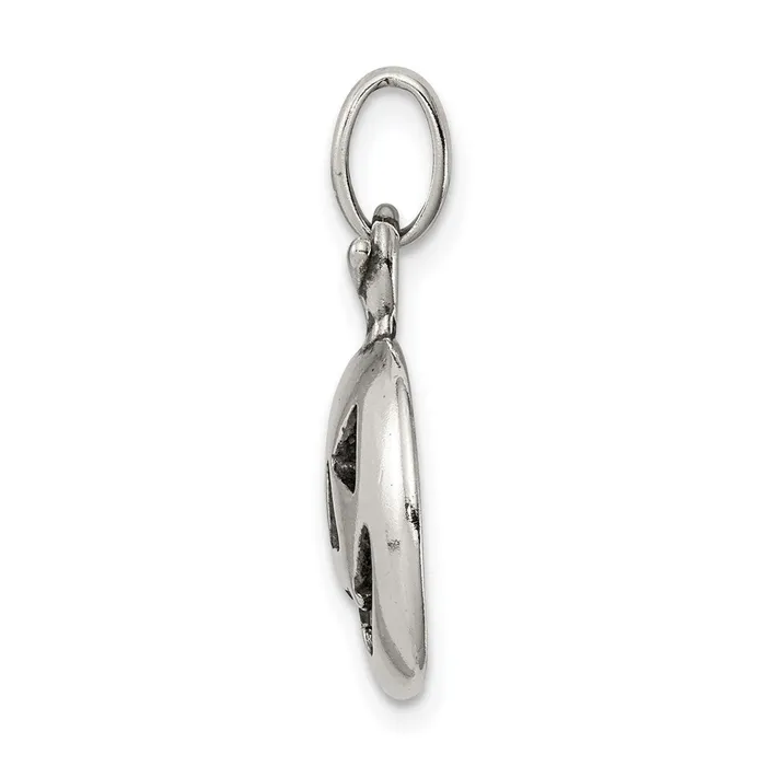 TreasureFineJewelers Rings Sterling Silver Pumpkin Charm