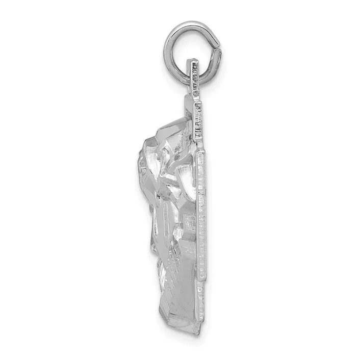 TreasureFineJewelers Rings Sterling Silver Rhodiumplated Ecce Homo Charm