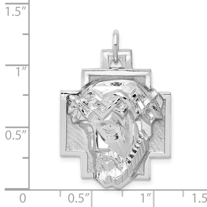 TreasureFineJewelers Rings Sterling Silver Rhodiumplated Ecce Homo Charm