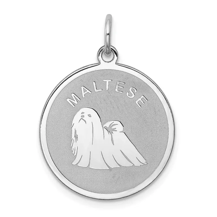 TreasureFineJewelers Rings Sterling Silver Rhodiumplated Maltese Disc Charm TreasureFineJewelers Rings Sterling Silver Rhodiumplated Maltese Disc Charm