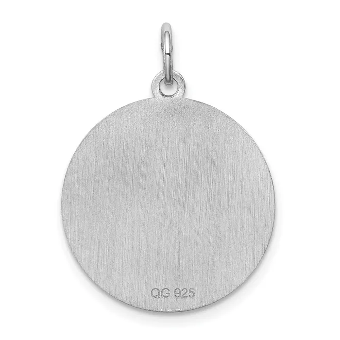 TreasureFineJewelers Rings Sterling Silver Rhodiumplated Maltese Disc Charm