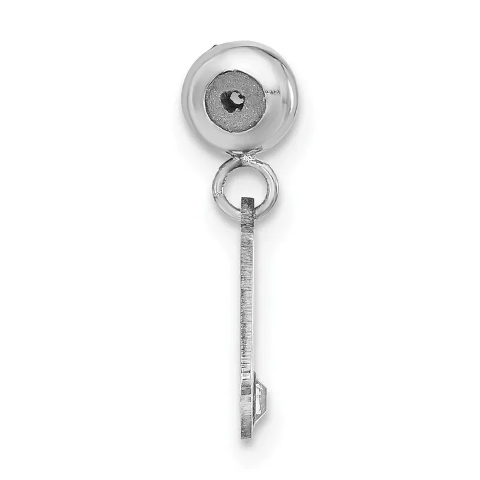 TreasureFineJewelers Rings Sterling Silver Rhodiumplated MeMi Letter M wSwarovski Crystal Charm