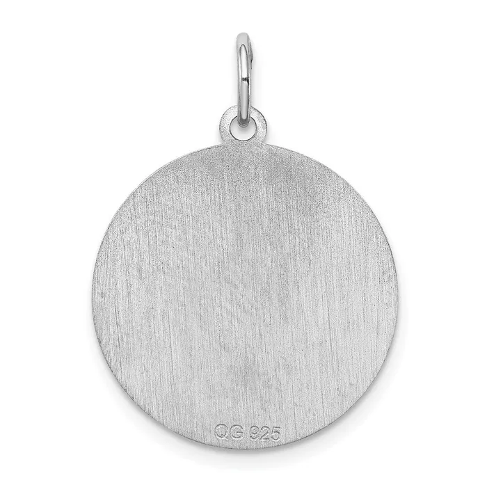 TreasureFineJewelers Rings Sterling Silver Rhodiumplated Schipperke Disc Charm