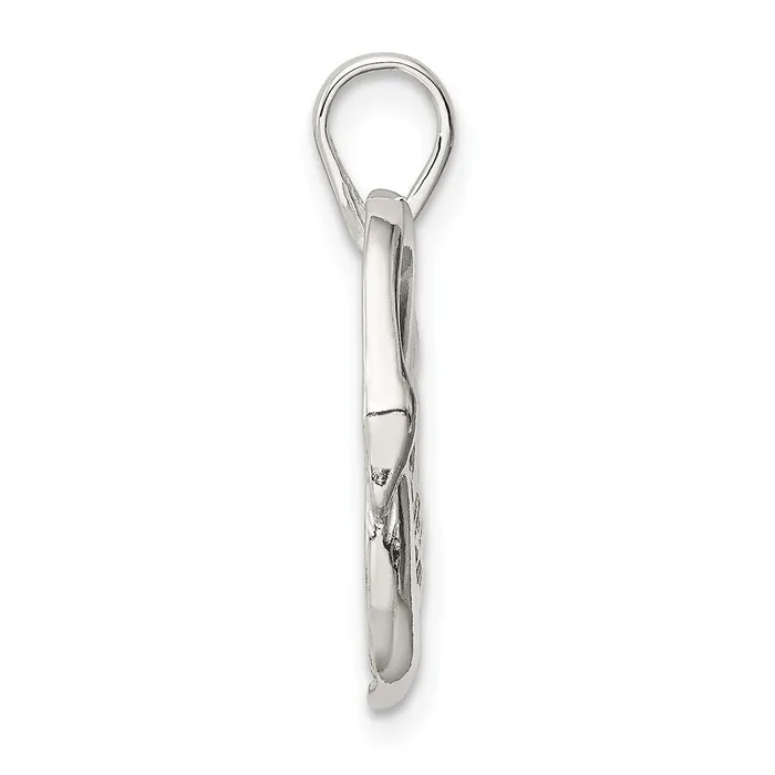 TreasureFineJewelers Rings Sterling Silver Swan Charm