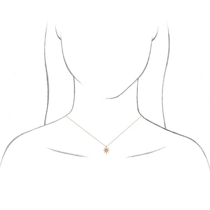 TreasureFineJewelers Sterling Silver 148x107 mm Beaded Starburst Slide Pendant Necklaces