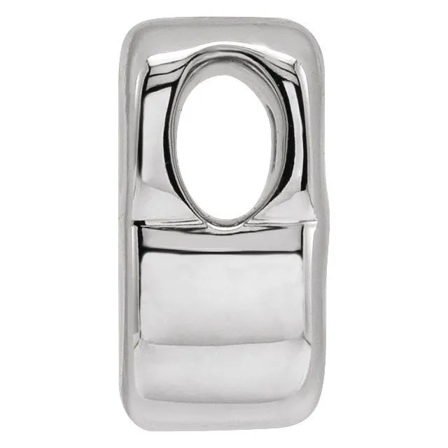 TreasureFineJewelers Sterling Silver Block Initial B Slide Pendant Necklaces