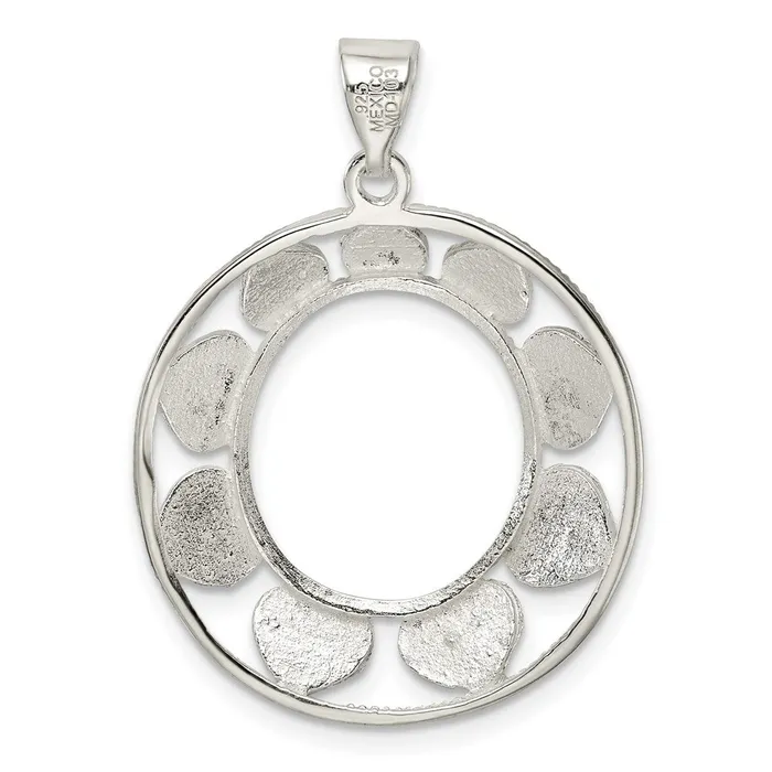TreasureFineJewelers Sterling Silver Diamondcut Heart Pendant Necklaces