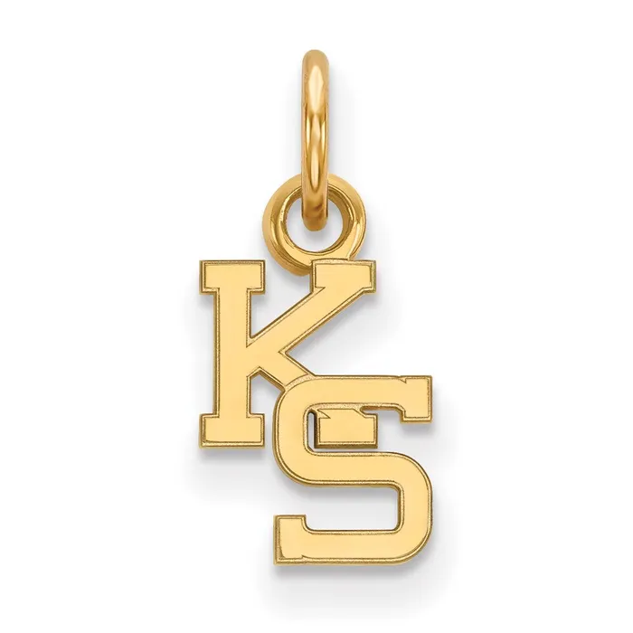 TreasureFineJewelers Sterling Silver Goldplated Kansas State University KS Extra Small Pendant Necklaces TreasureFineJewelers Sterling Silver Goldplated Kansas State University KS Extra Small Pendant Necklaces