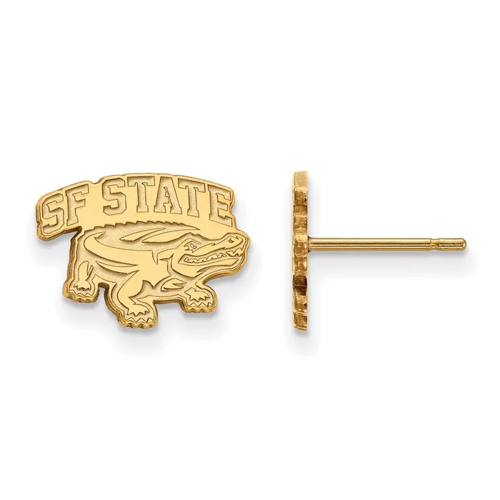 TreasureFineJewelers Sterling Silver Goldplated San Francisco State University Extra Small Post Earrings Earrings TreasureFineJewelers Sterling Silver Goldplated San Francisco State University Extra Small Post Earrings Earrings