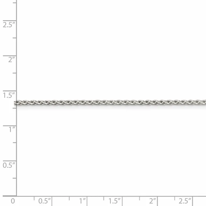 TreasureFineJewelers Sterling Silver Rhodiumplated 15mm DiamondCut Spiga Chain Rings