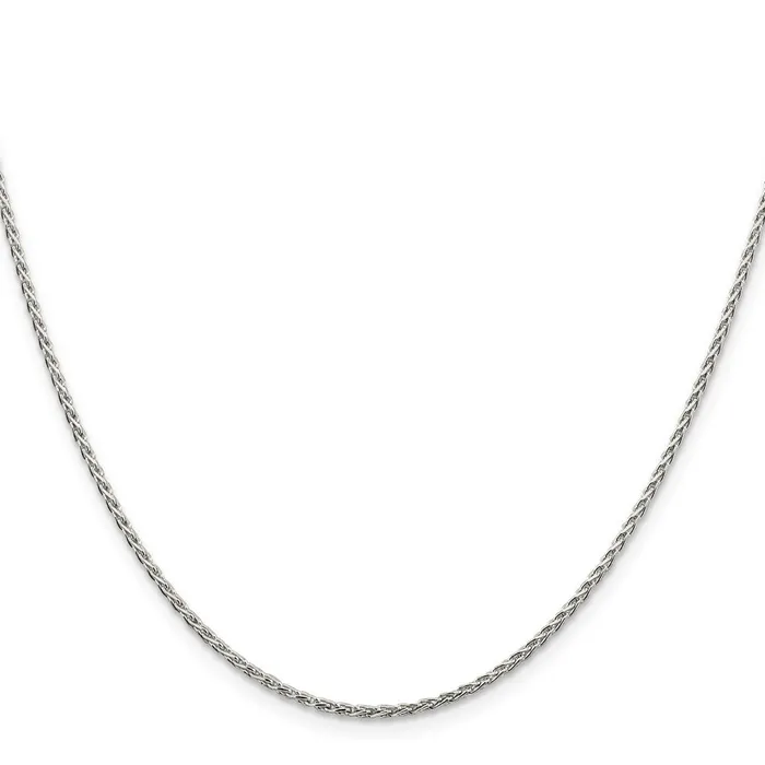 TreasureFineJewelers Sterling Silver Rhodiumplated 15mm DiamondCut Spiga Chain Rings
