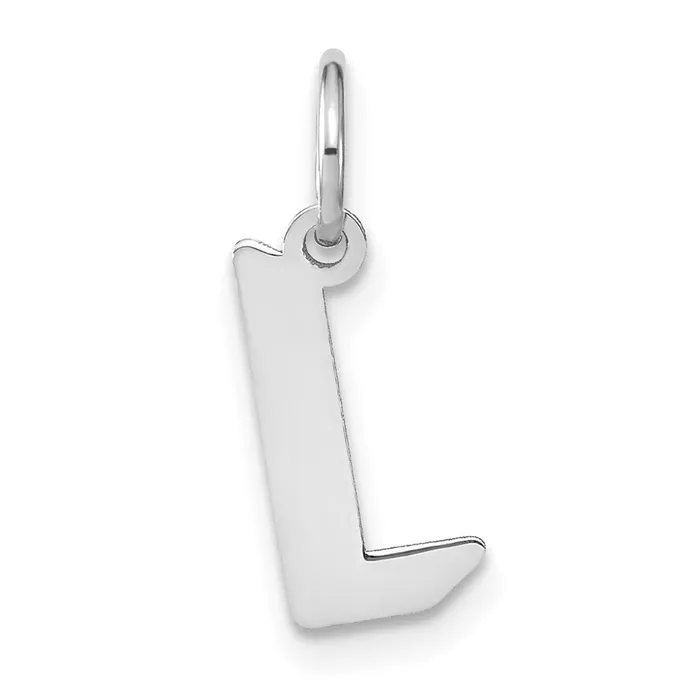TreasureFineJewelers Sterling Silver Rhodiumplated Letter L Initial Pendant Necklaces TreasureFineJewelers Sterling Silver Rhodiumplated Letter L Initial Pendant Necklaces