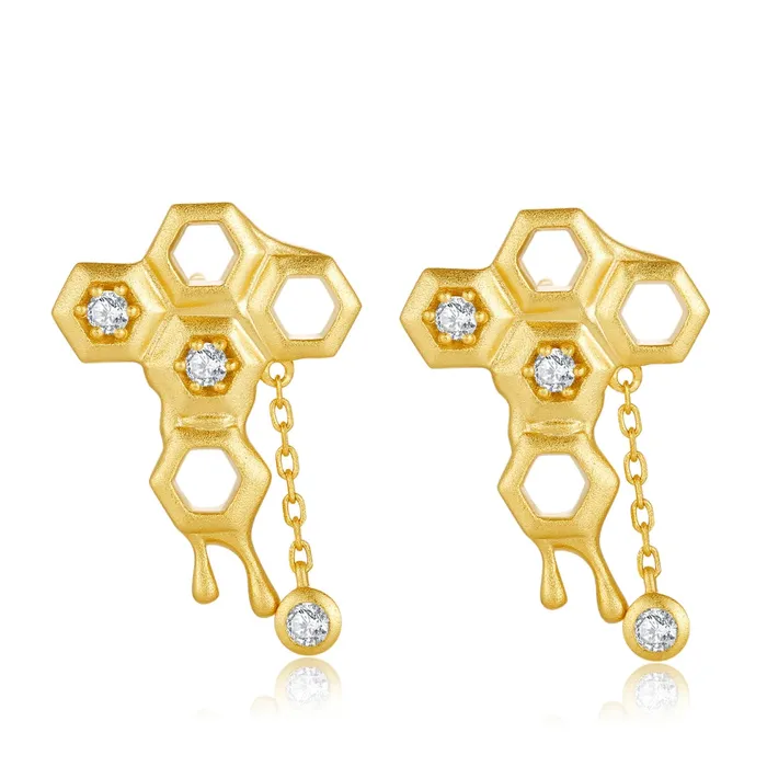 Trendolla Jewelry Earrings Honeycomb With Hanging Honey Earrings Life With MaKs Honeycomb Bee Kind Jewelry Collection Trendolla Jewelry Earrings Honeycomb With Hanging Honey Earrings Life With MaKs Honeycomb Bee Kind Jewelry Collection