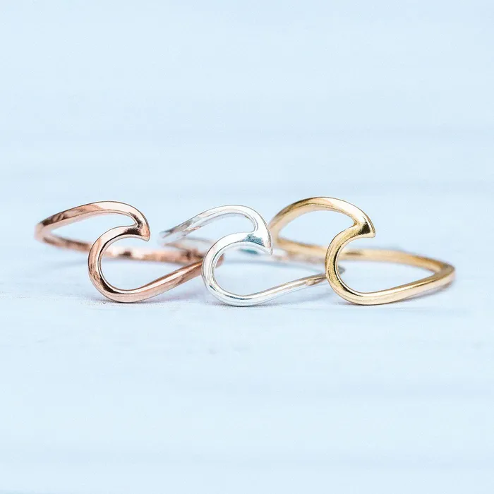 Trendolla Jewelry Rings Trendolla Sterling Silver Highs And Lows Ring Wave Ring