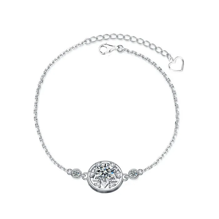 Trendolla Jewelry Round Pave Dream Net Moissanite Bracelet Bracelets