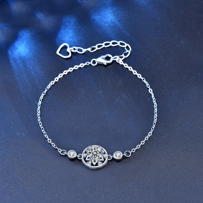 Trendolla Jewelry Round Pave Dream Net Moissanite Bracelet Bracelets