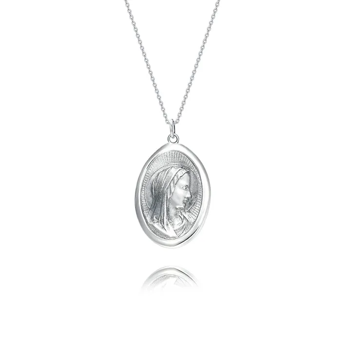Trendolla Silver Virgin Mary Pendant Virgencita Necklace Trendolla Jewelry Necklaces Trendolla Silver Virgin Mary Pendant Virgencita Necklace Trendolla Jewelry Necklaces