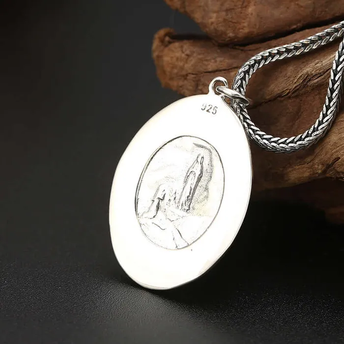 Trendolla Silver Virgin Mary Pendant Virgencita Necklace Trendolla Jewelry Necklaces