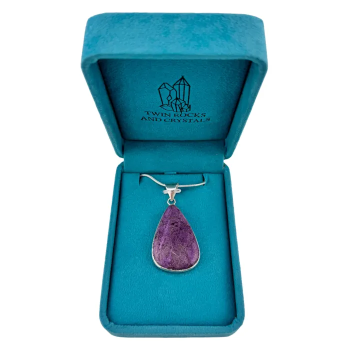Twin Rocks and Crystals Necklaces Purpurite Pendant Necklace with a Twin Rocks and Crystals Velvet Box Twin Rocks and Crystals Necklaces Purpurite Pendant Necklace with a Twin Rocks and Crystals Velvet Box